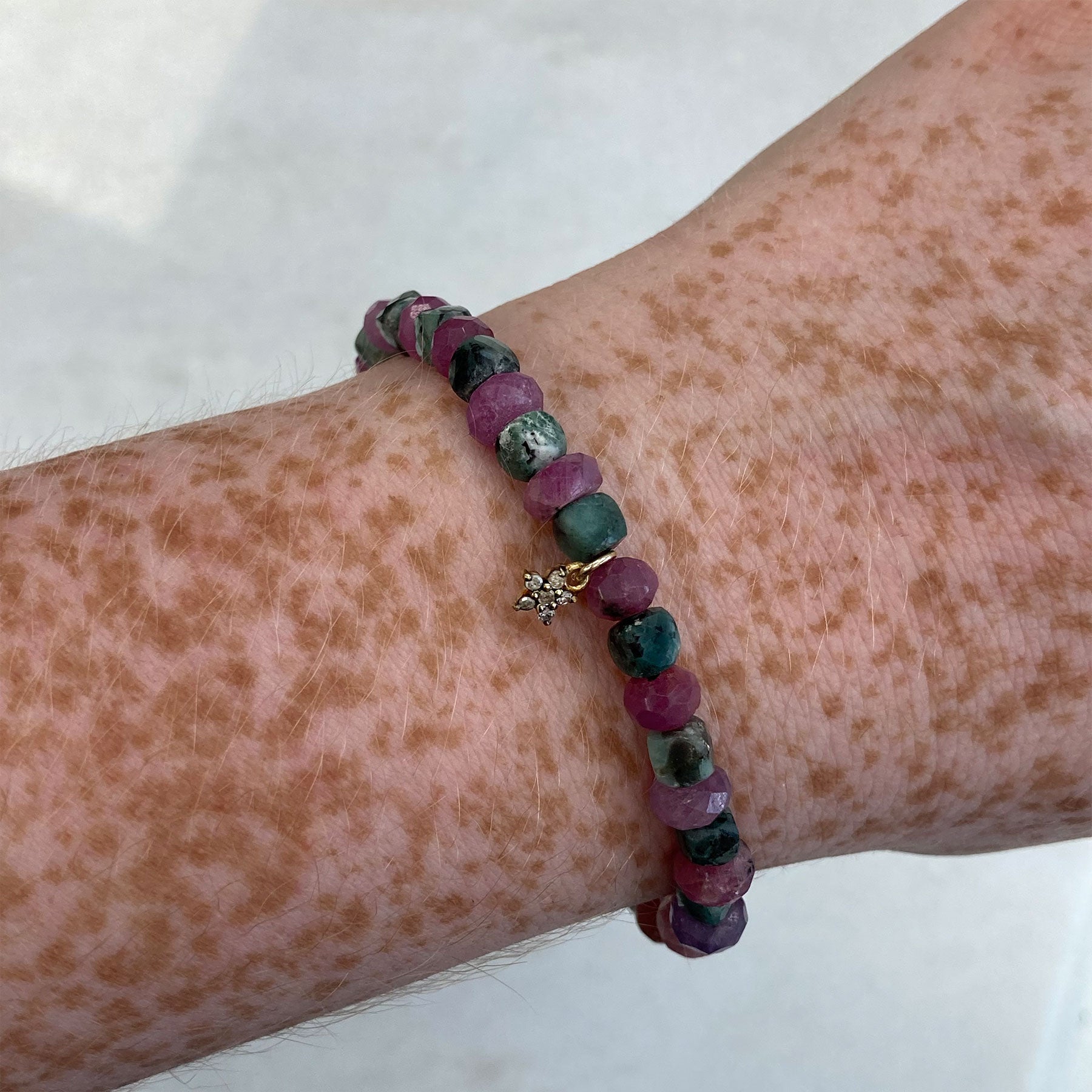 Ruby & Emerald Beaded Bracelet