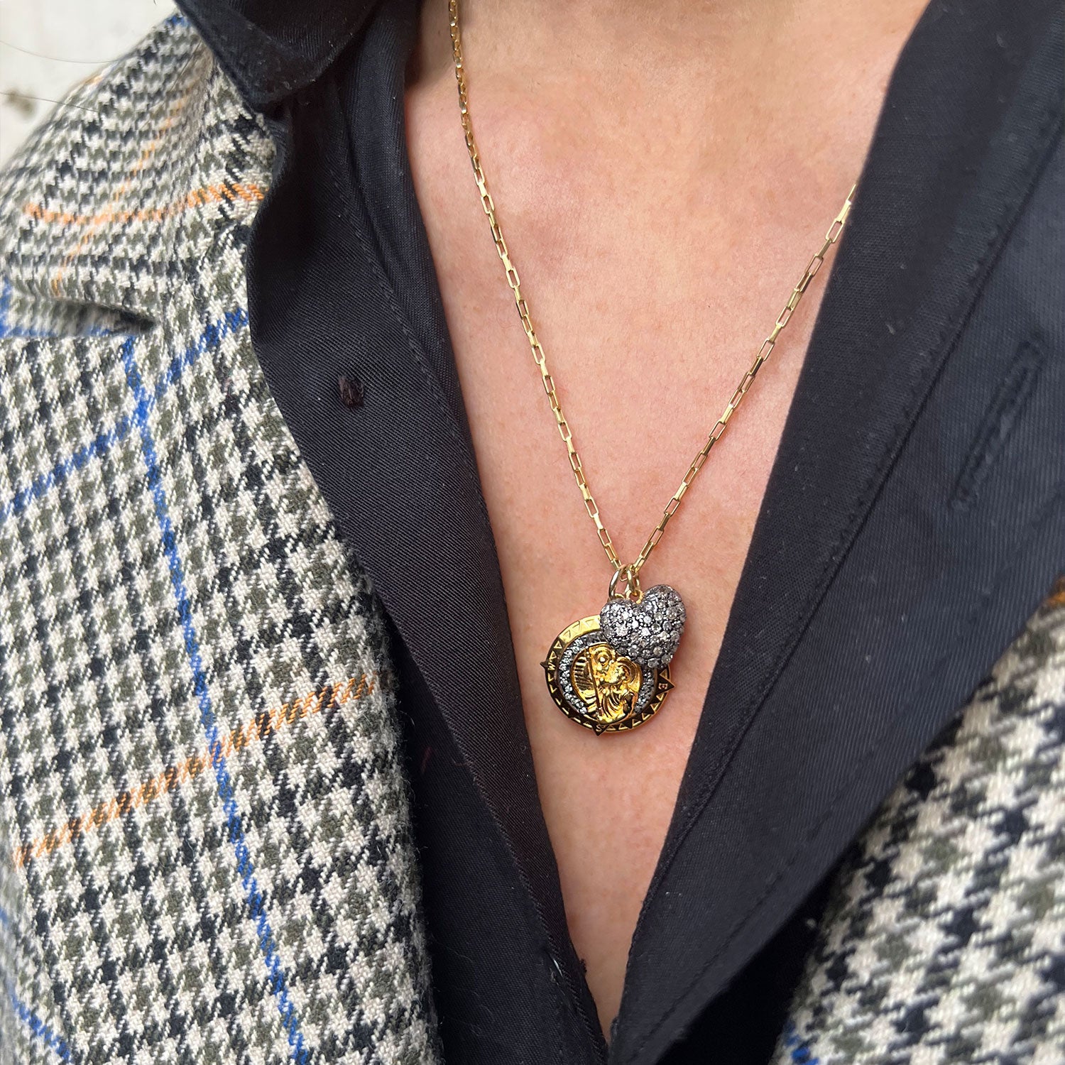 Angie Smith x KLM Diamond St Christopher Pendant