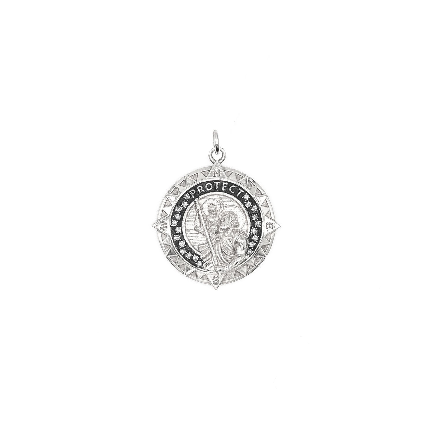 Angie Smith x KLM Diamond & Silver St Christopher Pendant